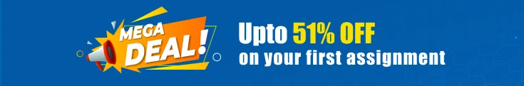 Mega deal! Upto 51% off on your first assignment.